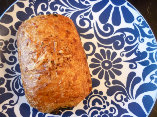 The spinach and mushroom croissant I swallowed...it came on a pretty plate.