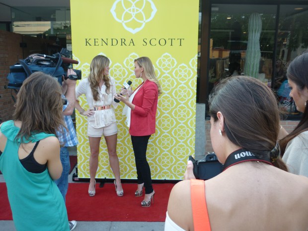 Kendra Scott being interviewed by YNN before the TV premiere of "Crowd Rules."