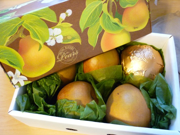 Harry & David's Royal Riviera pears! So juicy and delicious.