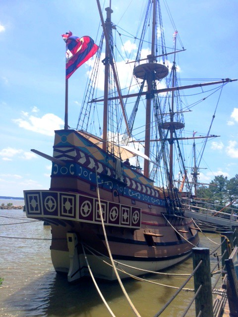 One of the ship replicas