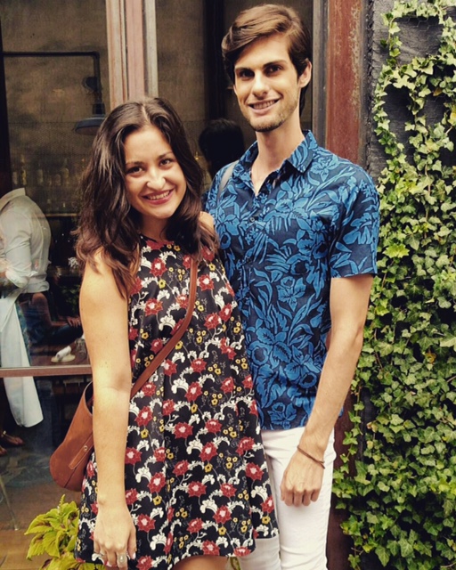 Donning florals for one of the last brunches of summer