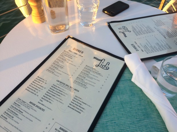 waterfront lido bayside grill menu