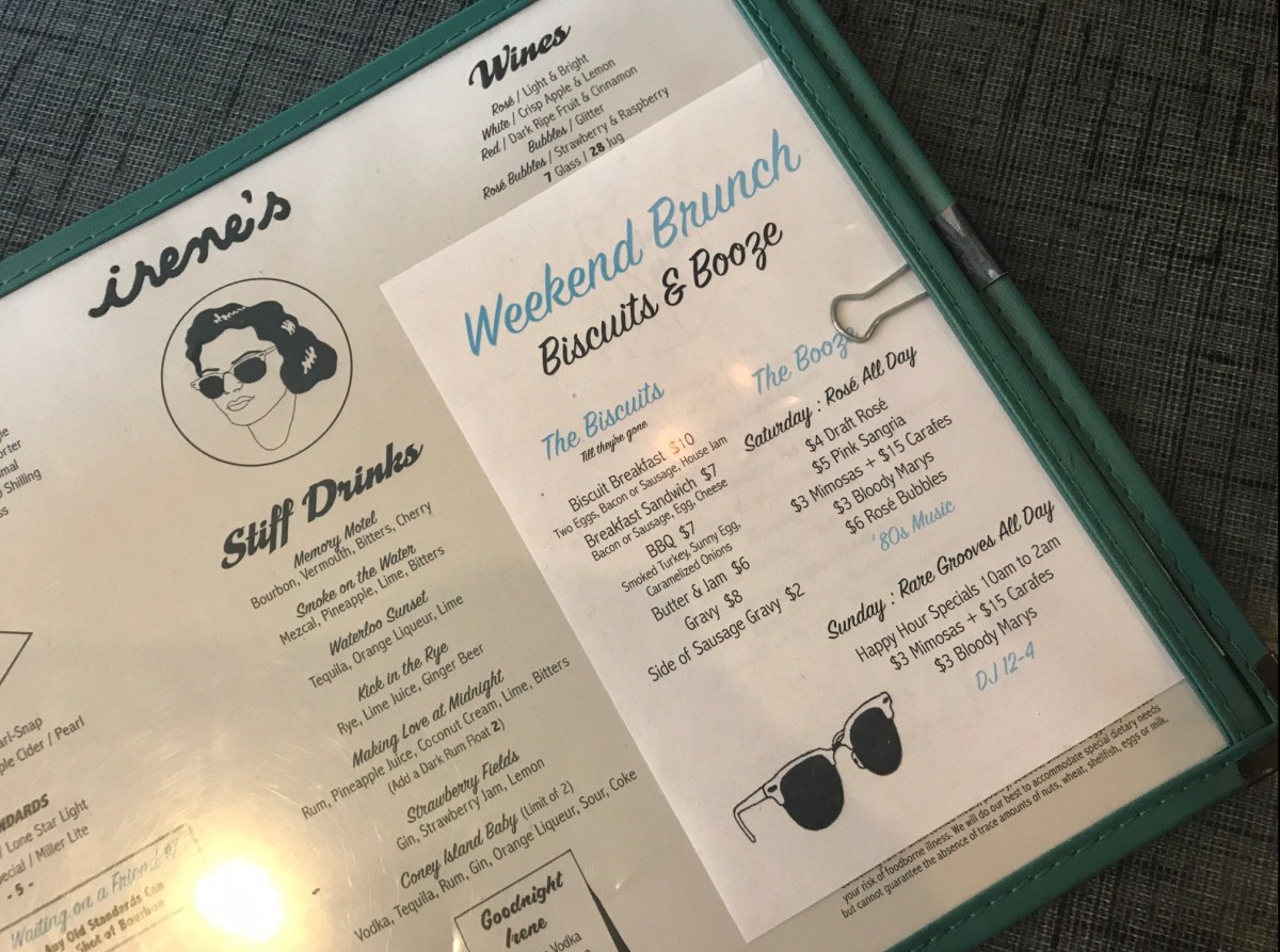 irenes austin menu